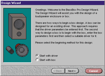 BassBox Pro Design Wizard.