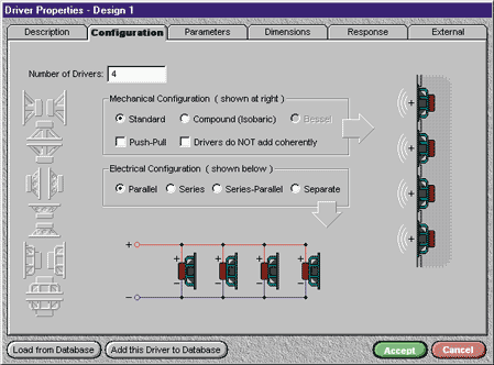 The "Configuration" tab of the Driver Properties window.