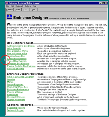 Resizing the on-screen manual.